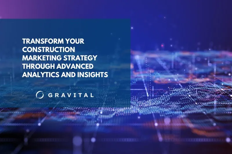 Construction executive analyzing marketing data dashboard